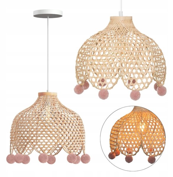 Stropní svítidlo Atmosphera hnědé bambusové E27 1x40 W