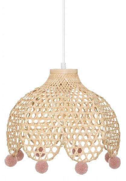 Stropní svítidlo Atmosphera hnědé bambusové E27 1x40 W