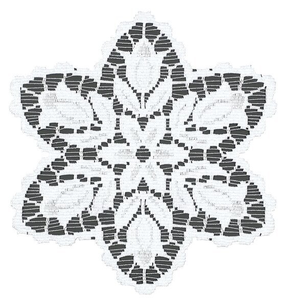 Vánoční dekorační žakárový ubrousek PAMELA bílá více rozměrů MyBestHome Rozměr: Ø 25 cm
