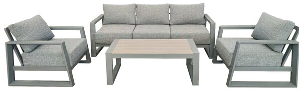 Rojaplast BOSTON hliníková souprava - šedá