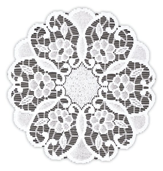 Dekorační žakárový ubrousek ALAN bílá více rozměrů MyBestHome Rozměr: Ø 30 cm