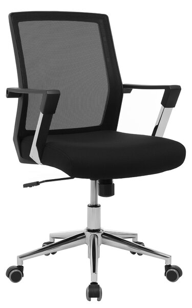 VASAGLE Kancelářská židle, černá, 48x50x92-101,5 cm