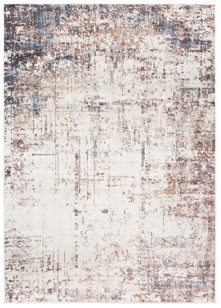 Makro Abra Kusový koberec MIA 5217A Abstraktní moderní krémový tmavě modrý Rozměr: 80x150 cm