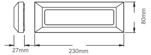 ACA Lighting LED venkovní nástěnné svítidlo hranaté bílá 230V AC IP65 4W 3000K 290LM RA80 SLIM31NW