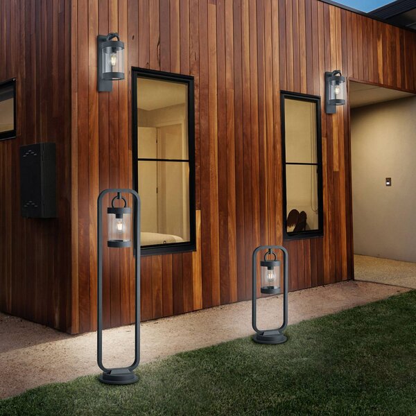 Trio Lighting Venk.nást.světlo Sambesi se senzorem stmívání, Černá, Hliník, Moderní