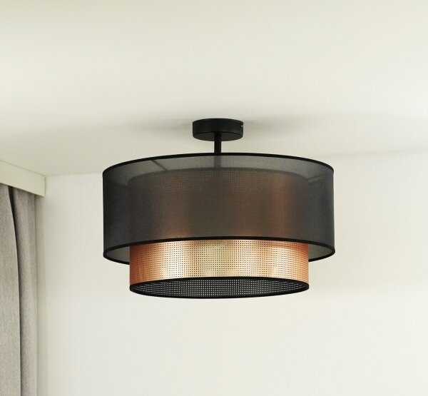 Duolla - Přisazený lustr COPPER SHINY 1xE27/15W/230V pr. 45 cm hnědá/měděná