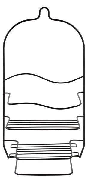 Bathlab Koupelnová polička CARL BLACK 21,5x40,5 cm černá