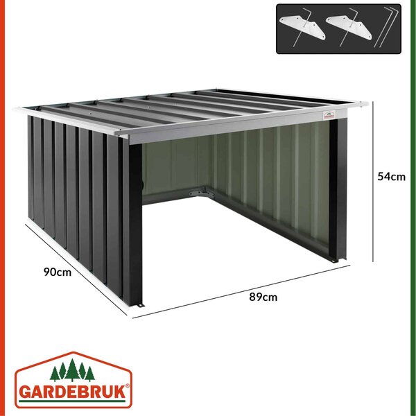 Deuba Garáž pro robotickou sekačku 89x90x54 cm - antracit