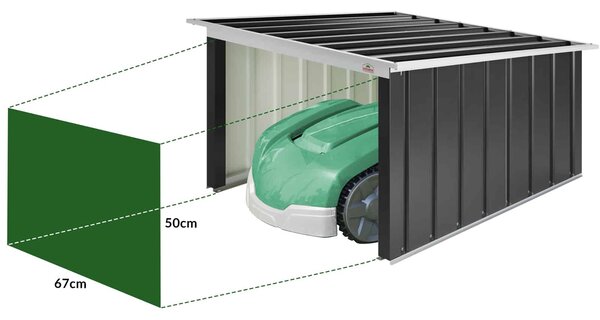 Deuba Garáž pro robotickou sekačku 89x90x54 cm - antracit