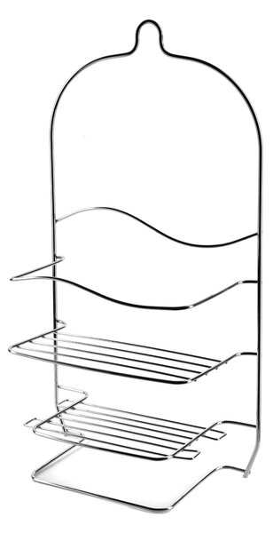 Bathlab Koupelnová polička CARL SILVER 21,5x40,5 cm stříbrná