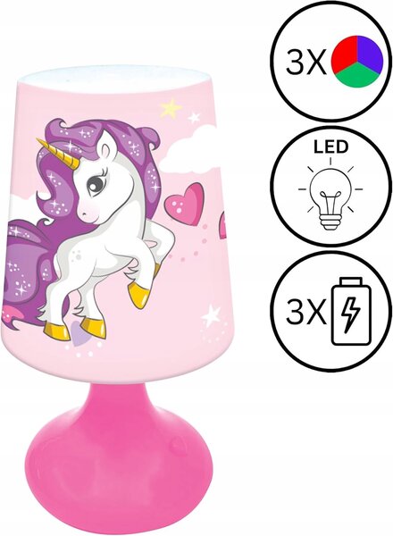 LEXIBOOK, Jednorožec, Mini bezdrátové noční lampa a noční