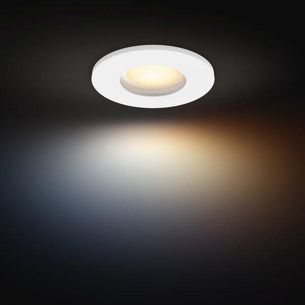 Hue Adore recessed koupelnové svítidlo kulaté 1x4,2W, 2000-6500K, IP44, bílá