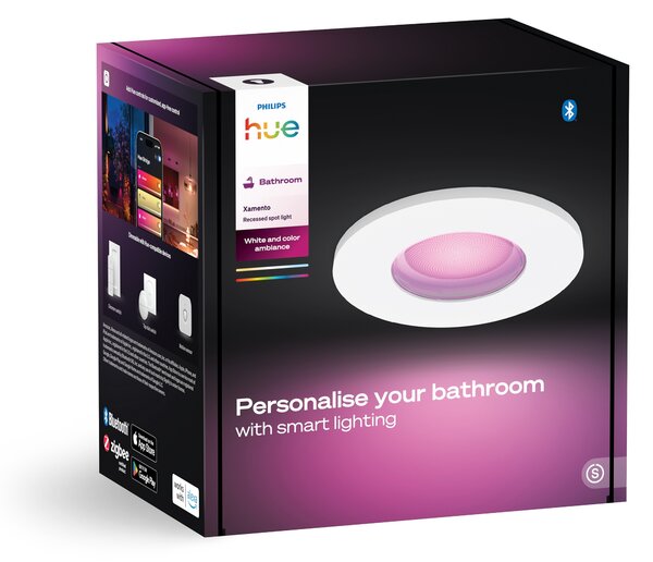 Hue Xamento recessed podhledové LED svítidlo 1x4,2W, 2000-6500K, IP44, bílá