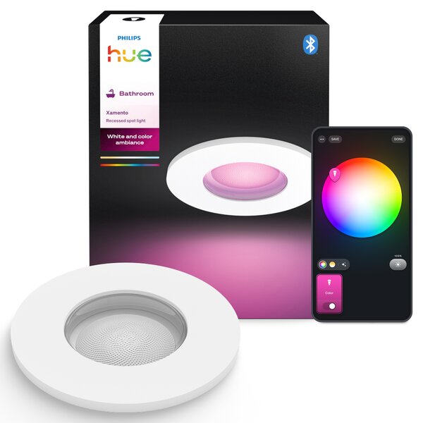 Hue Xamento recessed podhledové LED svítidlo 1x4,2W, 2000-6500K, IP44, bílá