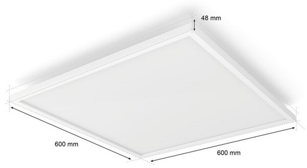 Hue Surimu přisazený LED panel SQ (čtverec) 60x60cm, nastavitelné bílé/barevné světlo