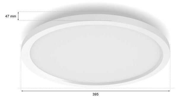 Hue Surimu přisazený LED panel RD (kulatý) O 39,5 cm, nastavitelné bílé/barevné světlo