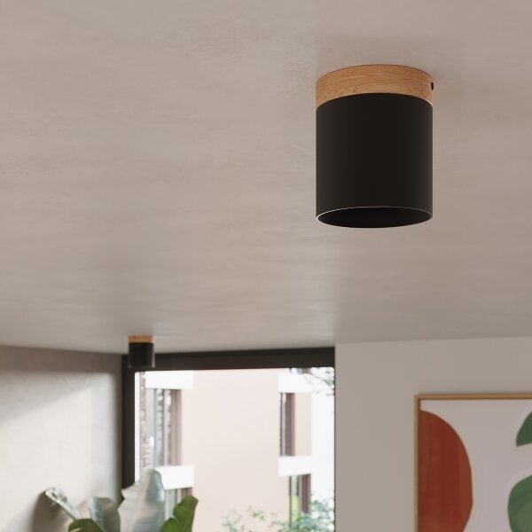Sollux SL.1349 - Bodové svítidlo RIF 1xGU10/10W/230V pr. 12 cm černá
