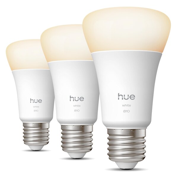 Hue W 810 smart žárovka A60 E27, 7W, 810lm, teplá bílá (3 ks)
