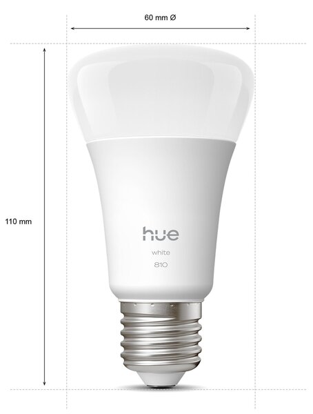 Hue W 810 smart žárovka A60 E27, 7W, 810lm, teplá bílá (3 ks)