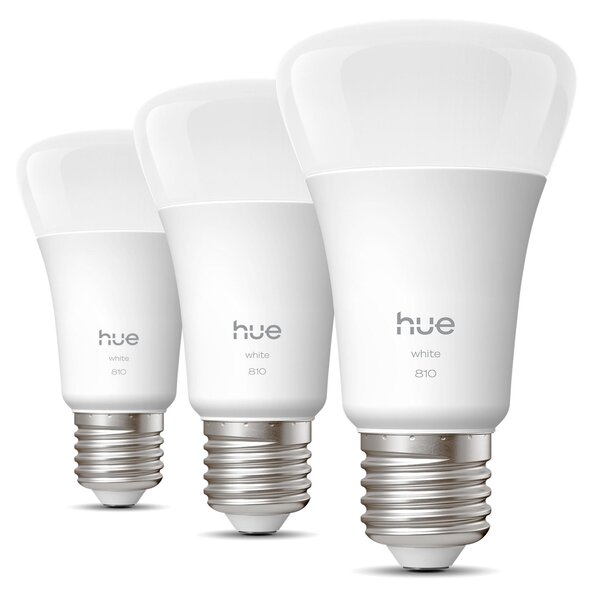 Hue W 810 smart žárovka A60 E27, 7W, 810lm, teplá bílá (3 ks)