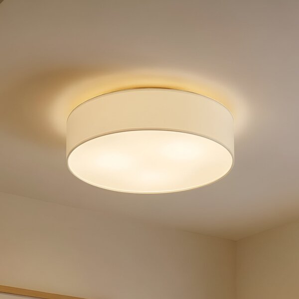 Stropní Lampa Lindby, Sebatin, stmívatelné, Béžová, Ložnice, Tkanina / Textil, Moderní