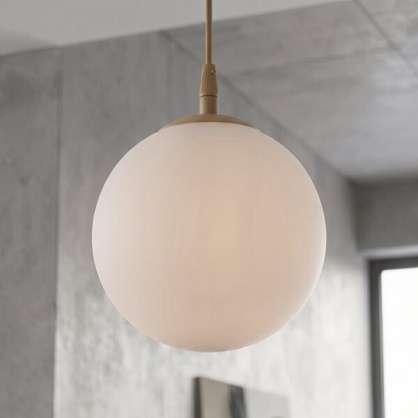 Lustr na lanku COSMO 1xE14/10W/230V pr. 14 cm béžová/bílá