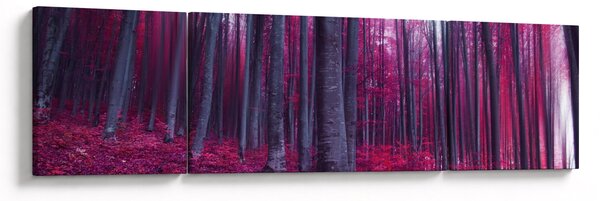 Obraz růžového lesa (170x50 cm)