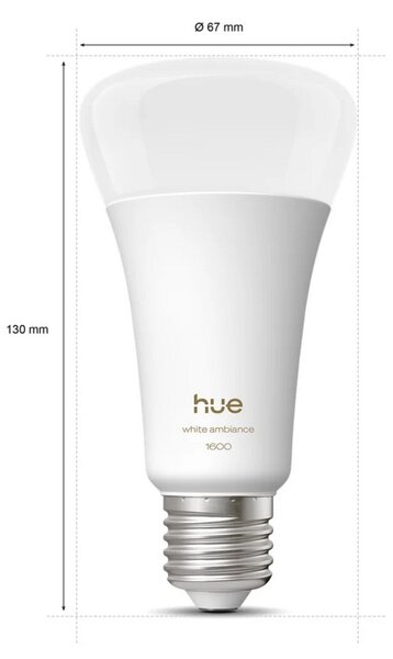 Hue WA 1600 smart žárovka A67 E27, 15W, 1600lm, teplá bílá