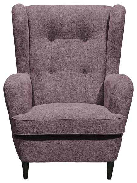 KŘESLO UŠÁK, textil, kompozitní dřevo, lilková MID.YOU - Křesla ušáky, Online Only