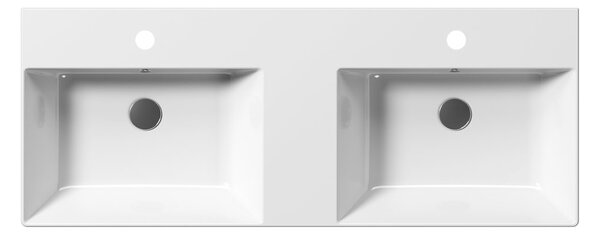 GSI GSI, KUBE X keramické dvojumyvadlo 120x47 cm, bílá ExtraGlasse, 9425111