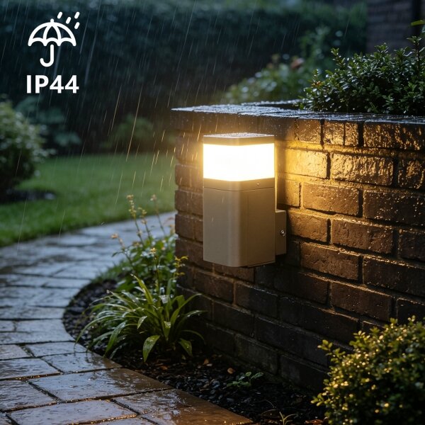 BRILAGI - Venkovní nást. lampa se zás. SCHUKO PILLAR 1xG9/11W/230V IP44 šedá
