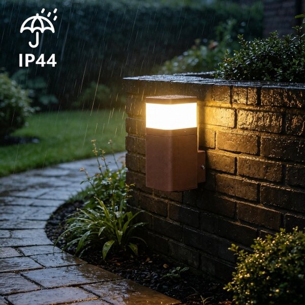 BRILAGI - Venkovní nást. lampa se zás. SCHUKO PILLAR 1xG9/11W/230V IP44 hnědá