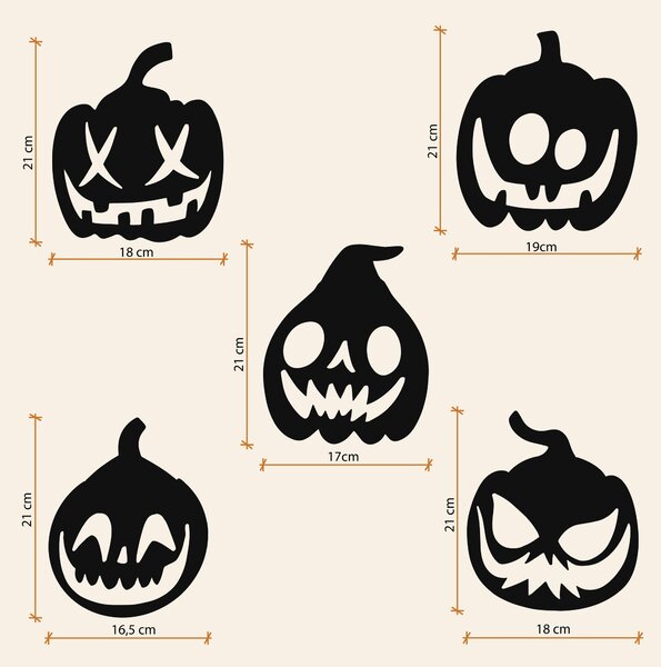 DUBLEZ | Dřevěná dekorace na Halloween - Dýně