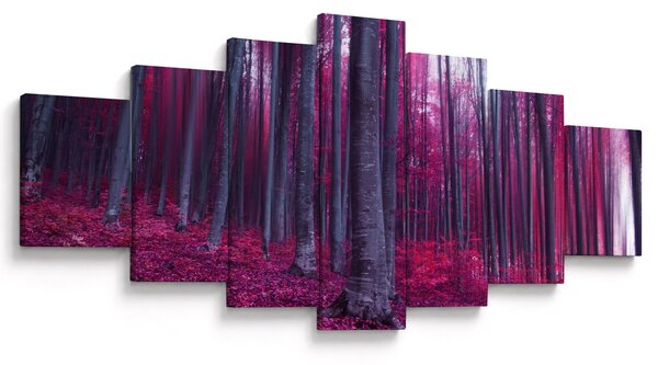 Obraz růžového lesa (210x100 cm)