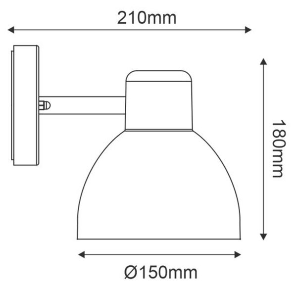 ACA Lighting Garden Wall venkovní nástěnné svítidlo BEROM1WR