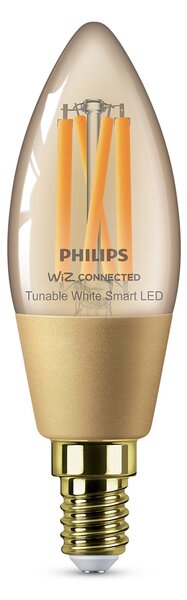 WiZ Smart LED Svíčková žárovka Filament oranžová 4,9 W (ekv. 25 W) 370lm C35 E14
