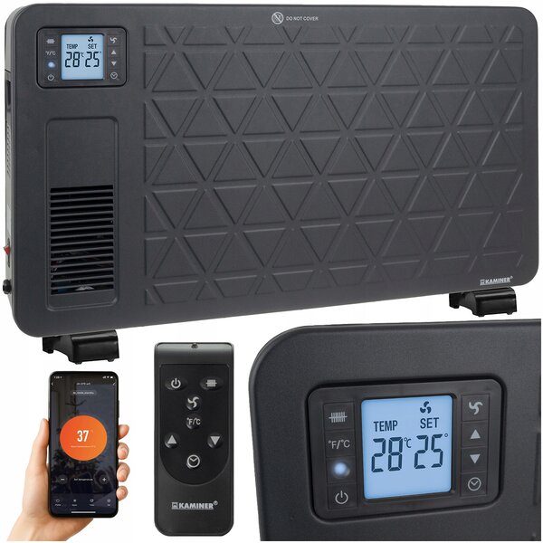 Konvektorový radiátor Kaminer 2300 W černý
