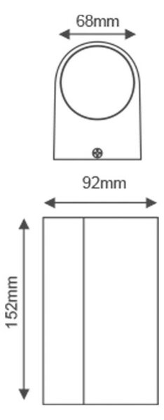 ACA Lighting Garden Wall venkovní nástěnné svítidlo LG2202GU10GB