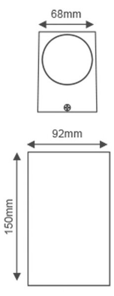 ACA Lighting Garden Wall venkovní nástěnné svítidlo LG2204GU10G