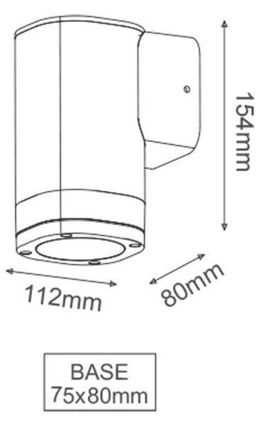 ACA Lighting Garden Wall venkovní nástěnné svítidlo LG2881G