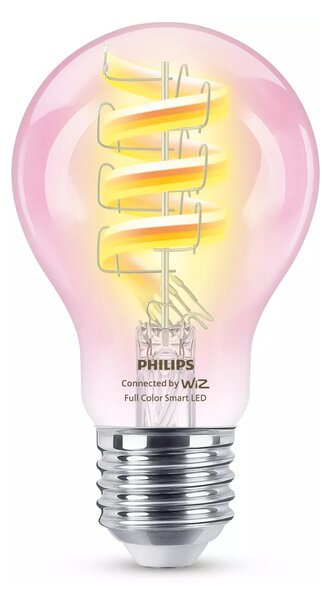 WiZ Smart LED Žárovka s tradičním vzhledem, čirá, 40 W 470lm 2200-6500K (RGB) A60 E27