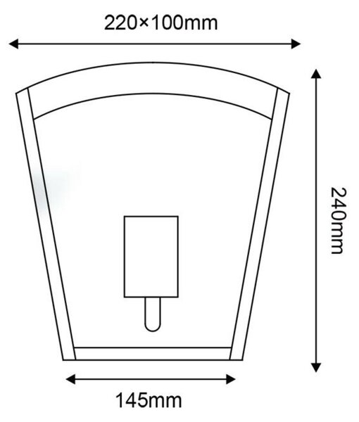 ACA Lighting Garden Wall venkovní nástěnné svítidlo CELIAV1WWH