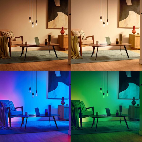 WiZ Smart LED Žárovka s tradičním vzhledem, čirá, 40 W 470lm 2200-6500K (RGB) A60 E27