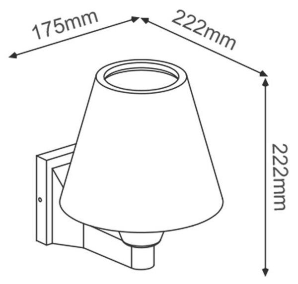 ACA Lighting Garden Wall venkovní nástěnné svítidlo LG2121G