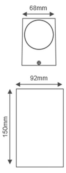 ACA Lighting Garden Wall venkovní nástěnné svítidlo LG2204GU10W