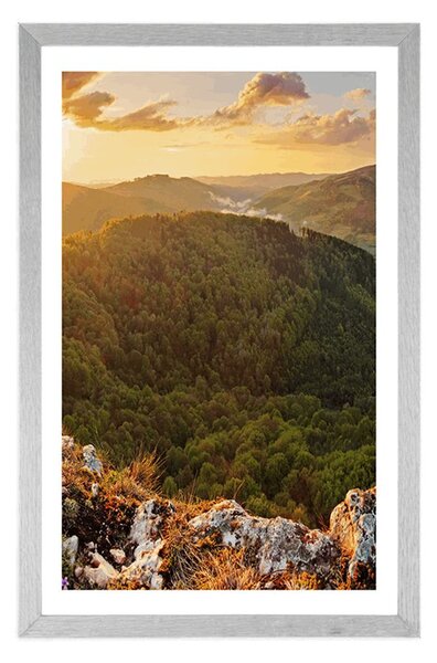 Plakát s paspartou Vršatská bradla na Slovensku