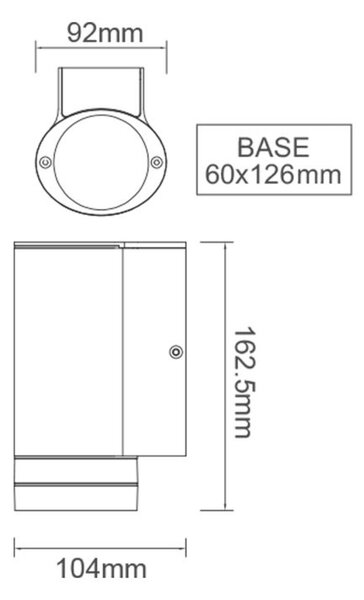 ACA Lighting Garden Wall venkovní nástěnné svítidlo LG6006G