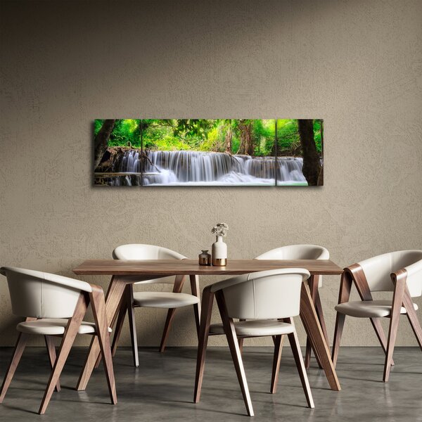 Obraz vodopádu v Kanchanaburi, Thajsko (170x50 cm)