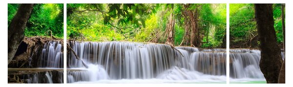 Obraz vodopádu v Kanchanaburi, Thajsko (170x50 cm)
