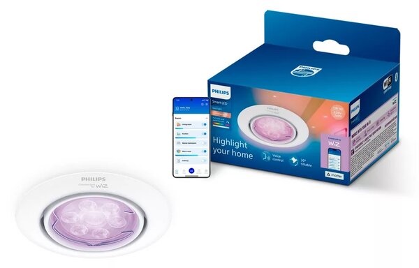 Philips LED bodové svítidlo GU10, sada s RGB žárovkou, bílá, 1 ks